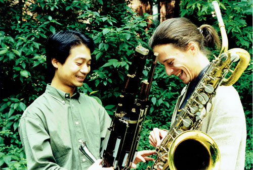 Gert Anklam mit Meistermusiker Wu Wei